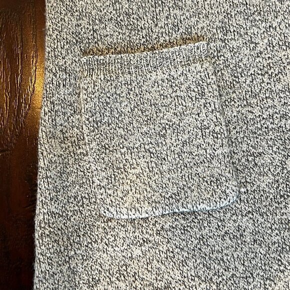 Monteau Los Angeles Beige Heather Oatmeal Collared Long tunic Sweater Vest S - Picture 3 of 8